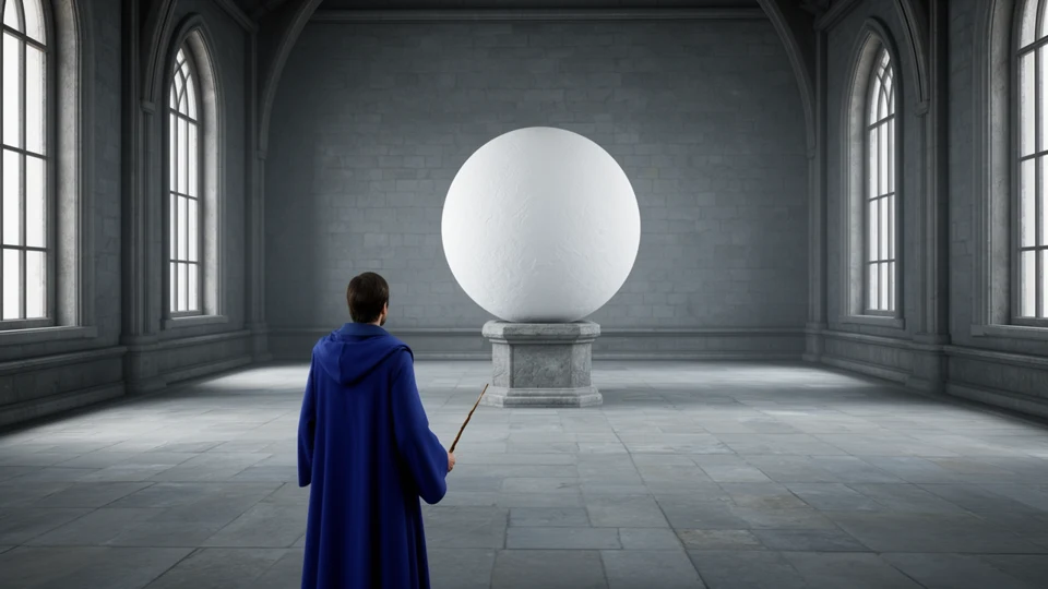 Identical shared first frame: wizard and unlit orb