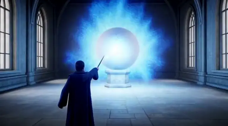 Recorded twin B ending: the orb erupts with blue flames